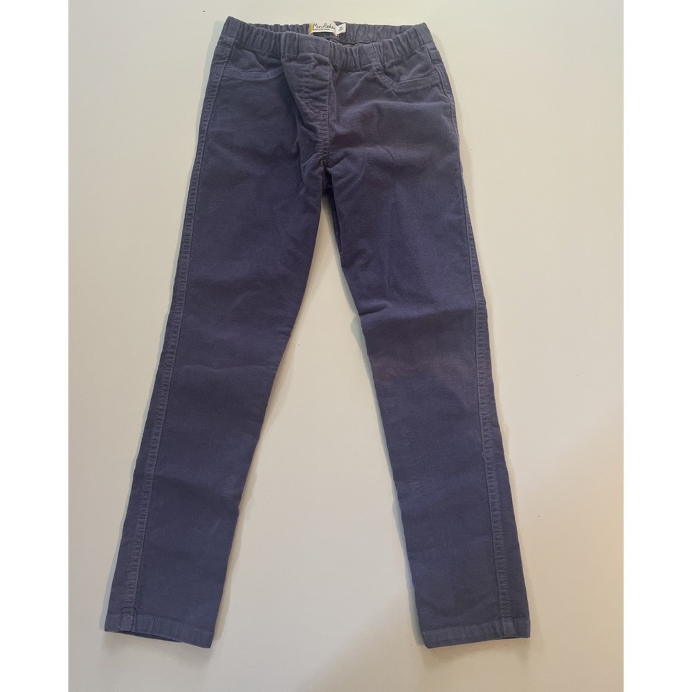 Mini Boden Girls Size 9Y Purple Corduroy Jeans Pull On Skinny 98% Cotton